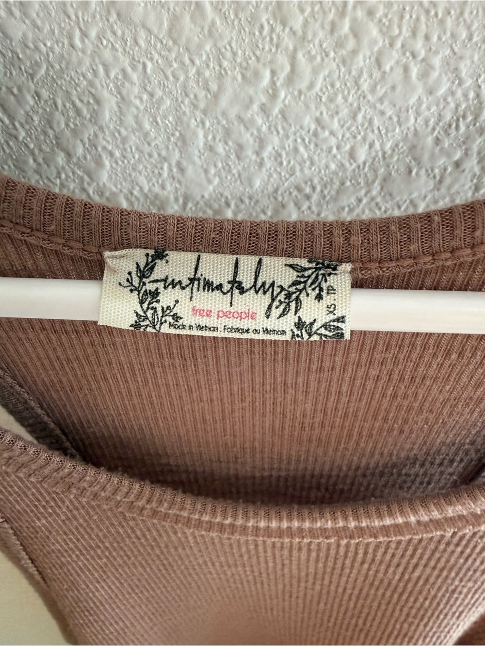 Free People Ribbed Tank Top in Mauve Brown - Picture 3 of 3